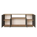 Consola, Locelso, FR15-AA, 180x75x44 cm, PAL, Pin Atlantic / Antracit