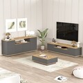 Set mobilier living, Locelso, FR18-AA, PAL, Pin Atlantic / Antracit