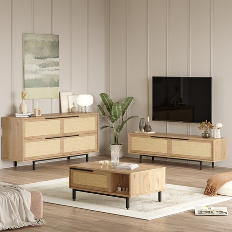 Set mobilier living, Locelso, ON20-SU, PAL, Stejar