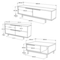 Set mobilier living, Locelso, ON20-SU, PAL, Stejar