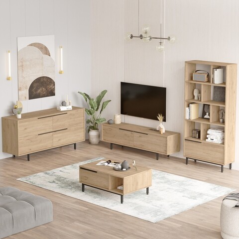 Set mobilier living, Locelso, ON21-S, PAL, Stejar