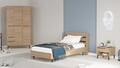 Set dormitor pentru copii, Locelso, ON23-S, PAL, Stejar