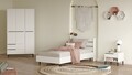 Set dormitor pentru copii, Locelso, ON23-W, PAL, Alb