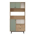 Dulap multifunctional, Locelso, RE4-SY, 88x180x35 cm, PAL, Stejar / Verde