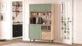 Dulap multifunctional, Locelso, RE5-SY, 120x180x35 cm, PAL, Stejar / Verde