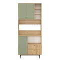 Dulap multifunctional, Locelso, RE6-SY, 88x205x35 cm, PAL, Stejar / Verde