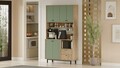 Dulap multifunctional, Locelso, RE7-SY, 120x205x35 cm, PAL, Stejar / Verde