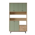 Dulap multifunctional, Locelso, RE7-SY, 120x205x35 cm, PAL, Stejar / Verde