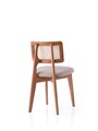 Scaun, Nmobb, Punto, 43x80x46 cm, Lemn de fag, Stejar / Gri deschis