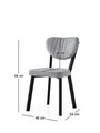 Set scaune 2 piese, Nmobb, Beta, Cadru: 100% FIER, Negru / Albastru glacial