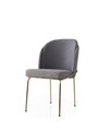 Set scaune 2 piese, Nmobb, Dore, Cadru: 100% FIER, Aur / Antracit