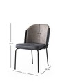 Set scaune 2 piese, Nmobb, Dore, Cadru: 100% FIER, Aur / Antracit