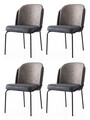 Set scaune 4 piese, Nmobb, Dore, Cadru: 100% FIER, Aur / Antracit