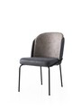 Set scaune 4 piese, Nmobb, Dore, Cadru: 100% FIER, Aur / Antracit