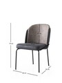 Set scaune 4 piese, Nmobb, Dore, Cadru: 100% FIER, Aur / Antracit