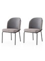 Set scaune 2 piese, Nmobb, Dore, Cadru: 100% FIER, Aur / Gri