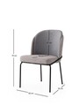 Set scaune 2 piese, Nmobb, Dore, Cadru: 100% FIER, Aur / Gri