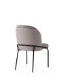 Set scaune 4 piese, Nmobb, Dore, Cadru: 100% FIER, Aur / Gri