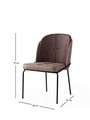 Set scaune 4 piese, Nmobb, Dore, Cadru: 100% FIER, Auriu/Maro