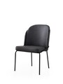 Set scaune 2 piese, Nmobb, Dore, Cadru: 100% FIER, Aur/Negru
