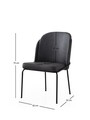 Set scaune 2 piese, Nmobb, Dore, Cadru: 100% FIER, Aur/Negru