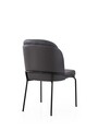 Set scaune 4 piese, Nmobb, Dore, Cadru: 100% FIER, Aur/Negru