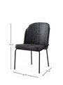 Set scaune 4 piese, Nmobb, Dore, Cadru: 100% FIER, Aur/Negru