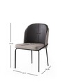 Set scaune 2 piese, Nmobb, Dore, Cadru: 100% FIER, Auriu / Negru / Gri