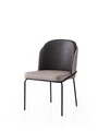 Set scaune 4 piese, Nmobb, Dore, Cadru: 100% FIER, Auriu / Negru / Gri