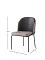 Set scaune 4 piese, Nmobb, Dore, Cadru: 100% FIER, Auriu / Negru / Gri