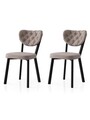 Set scaune 2 piese, Nmobb, Enzo, Cadru: 100% FIER, Gri inchis