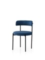 Set scaune 2 piese, Nmobb, Gını, Cadru: 100% FIER, Negru / Albastru închis