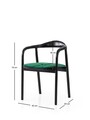 Scaun, Nmobb, Palm, 63x79x63 cm, Lemn de fag, Negru/Verde