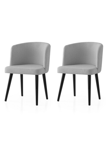 Set scaune 2 piese, Nmobb, Soft, Cadru: 100% FIER, Gri inchis