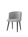 Set scaune 4 piese, Nmobb, Soft, Cadru: 100% FIER, Gri inchis