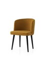 Set scaune 4 piese, Nmobb, Soft, Cadru: 100% FIER, Galben închis