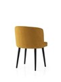 Set scaune 4 piese, Nmobb, Soft, Cadru: 100% FIER, Galben închis