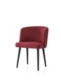 Set scaune 2 piese, Nmobb, Soft, Cadru: 100% FIER, Negru/Rosu