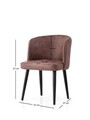 Set scaune 2 piese, Nmobb, Zen, Cadru: 100% FIER, Negru/Maro