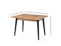 Masa extensibila, Nmobb, Dolunay, 100x75x60 cm, PAL, Maro
