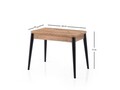 Masa extensibila, Nmobb, Dolunay, 100x75x60 cm, PAL, Maro