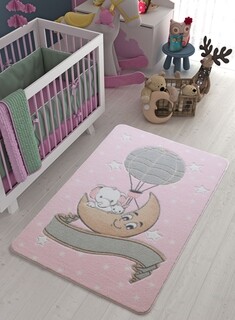 100x150 cm, Multicolor, Moonlight - Light Pink