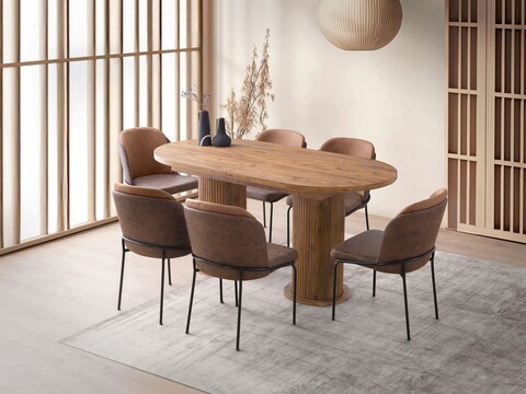 Masa extensibila, Nmobb, Gusto, 180x77x90 cm, PAL, Maro