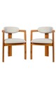 Set scaune 2 piese, Vow Chair, Cheri, Lemn, Crem / Stejar