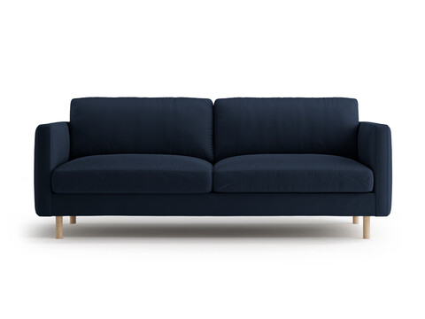 Canapea 3 locuri, Eden, Micadoni, 173x92x90 cm, catifea, albastru inchis