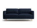 Canapea 3 locuri, Eden, Micadoni, 173x92x90 cm, catifea, albastru inchis