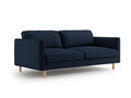 Canapea 3 locuri, Eden, Micadoni, 173x92x90 cm, catifea, albastru inchis