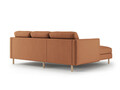 Coltar stanga 3 locuri, Eden, Micadoni, 223x150x90 cm, catifea, miere