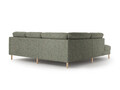 Coltar stanga 4 locuri, Eden, Micadoni, 267x234x90 cm, tesatura structurata, verde muschi melanj