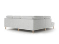 Coltar stanga 4 locuri, Eden, Micadoni, 267x234x90 cm, tesatura structurata, gri deschis melanj